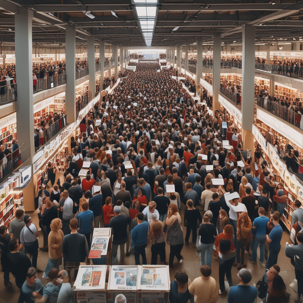 Crowd at a book fair